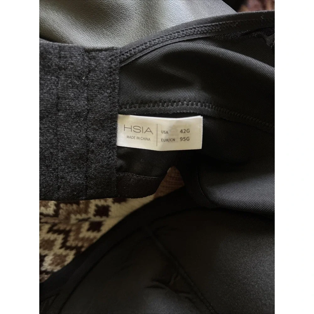NWT HSIA Size 42G Women's Black Underwire T-Shirt Bra with Shimmer